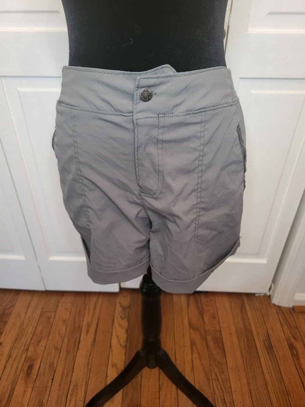 Tangerine Gray Nylon/Spandex Shorts Zipper Pockets XL  Grunge Outdoor Gorpcore